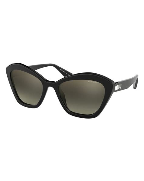 miu miu mu05us 1ab500|Miu Miu MU05US 1AB5O0 Sunglasses in Black.